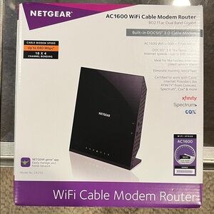 NETGEAR AC1600 Dual Band Modem Router - Black